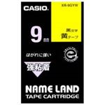 （まとめ買い）カシオ CASIO 強粘着テープ XR-9GYW 黄に黒文字 9mm 【×5セット】