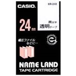 （まとめ買い）カシオ CASIO 透明テープ XR-24X 透明に黒文字 24mm 【×3セット】