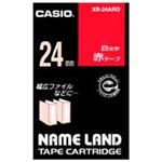 （まとめ買い）カシオ CASIO ラベルテープ XR-24ARD 赤に白文字 24mm 【×3セット】