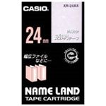 （まとめ買い）カシオ CASIO 白文字テープ XR-24AX 透明に白文字 24mm 【×3セット】
