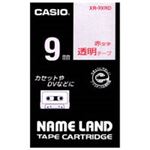 （まとめ買い）カシオ CASIO 透明テープ XR-9XRD 透明に赤文字 9mm 【×5セット】