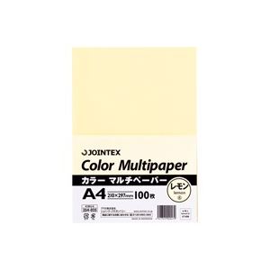 （まとめ買い）ジョインテックス カラーマルチペーパーA4レモ100枚A180J-6 【×10セット】