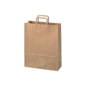 （まとめ買い）ジョインテックス 手提袋 平紐 茶 大 50枚 B293J-B 【×4セット】