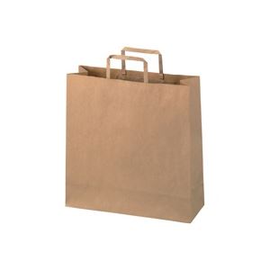 （まとめ買い）ジョインテックス 手提袋 平紐 茶 中 50枚 B292J-B 【×5セット】