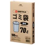 （まとめ買い）ジョインテックス ゴミ袋 LDD 透明 70L 100枚 N044J-70 【×4セット】