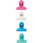 （まとめ買い）ミツヤ 目玉クリップ PCC-02P アクア 小 4本 【×10セット】