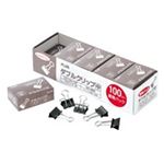 （まとめ買い）プラス ダブルクリップ CP-104-10P 中 黒 100個 【×3セット】