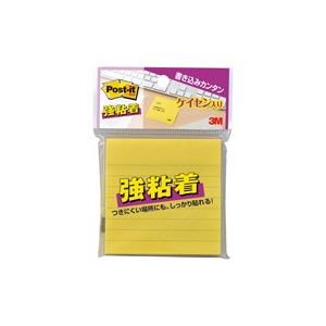 （まとめ買い）スリーエム 3M ポストイット強粘着 630SS-Y 75mm×75mm 黄 90枚【×10セット】