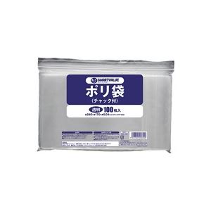 （まとめ買い）ジョインテックス ポリ袋チャック付 240×170 100枚 B587J 【×10セット】
