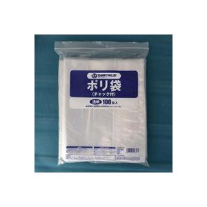 （まとめ買い）ジョインテックス ポリ袋チャック付 400×280 100枚 B590J 【×4セット】