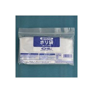 （まとめ買い）ジョインテックス ポリ袋チャック付 100×70 1000枚 B582J-10 【×4セット】
