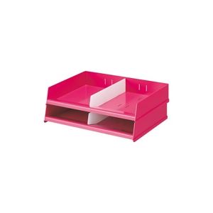 （まとめ買い）LIHITLAB フリーサイズレタートレー A-7312-3 赤 【×3セット】
