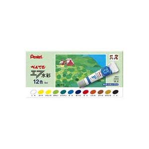（まとめ買い）ぺんてる エフ水彩 ラミネートチューブ 12色 【×10セット】