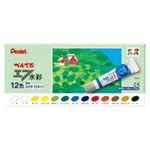 （まとめ買い）ぺんてる エフ水彩ラミネートチューブ12色白2本入 【×5セット】