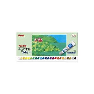 （まとめ買い）ぺんてる エフ水彩 ラミネートチューブ 24色 【×3セット】