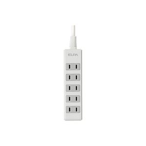 （まとめ買い）朝日電器 ELPA OAタップ5個口5m LPT-505N（W） 【×5セット】