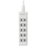 （まとめ買い）朝日電器 ELPA OAタップ5個口5m LPT-505N（W） 【×5セット】