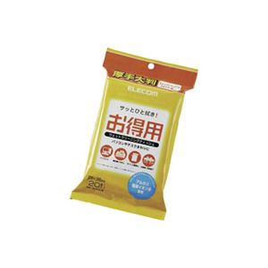 （まとめ買い）エレコム ELECOM OAウエットティッシュ大判 お得用WC-AL20LP 20枚【×20セット】