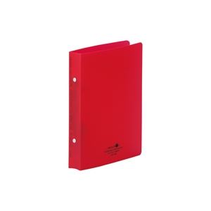 （まとめ買い）LIHITLAB ツイストリングファイルA5S F5006-3 赤 【×10セット】
