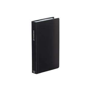 （まとめ買い）LIHITLAB カードホルダー タテ型 A4103-24 黒 【×5セット】