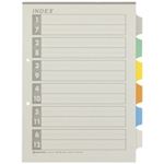 （まとめ買い）ジョインテックス 再生インデックスA4S 6色6山10組 D137J-6Y 【×10セット】