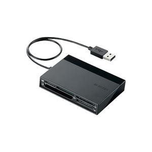 （まとめ買い）エレコム ELECOM メモリリーダライタ ブラック MR-C24BK 【×5セット】