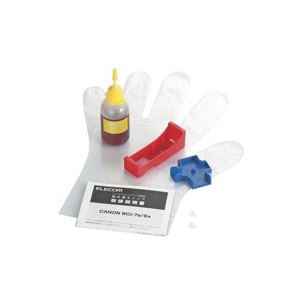 （まとめ買い）エレコム ELECOM 詰め替えインク イエロー THC-7Y4N 【×5セット】