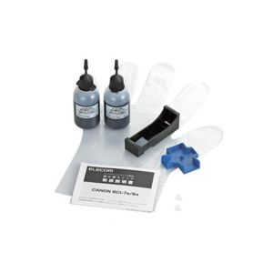 （まとめ買い）エレコム ELECOM 詰め替えインク 顔料ブラック THC-9BK4N 【×3セット】