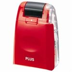 （まとめ買い）プラス 大きな文字用ローラーケシポン IS-500CL赤 【×10セット】