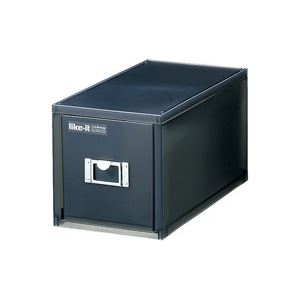 （まとめ買い）ライクイット CDファイルユニット ブラック LM-30 【×2セット】