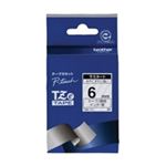 （まとめ買い）ブラザー工業 文字テープ TZe-111透明に黒文字 6mm 【×3セット】