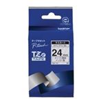 （まとめ買い）ブラザー工業 文字テープ TZe-151透明に黒文字 24mm 【×3セット】