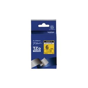 （まとめ買い）ブラザー工業 文字テープ TZe-611黄に黒文字 6mm 【×3セット】