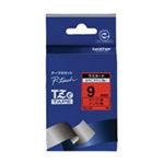 （まとめ買い）ブラザー工業 文字テープ TZe-421赤に黒文字 9mm 【×3セット】