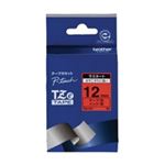 （まとめ買い）ブラザー工業 文字テープ TZe-431赤に黒文字 12mm 【×3セット】