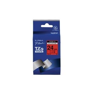 （まとめ買い）ブラザー工業 文字テープ TZe-451赤に黒文字 24mm 【×3セット】