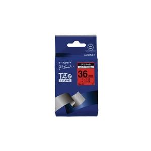 （まとめ買い）ブラザー工業 文字テープ TZe-461赤に黒文字 36mm 【×2セット】