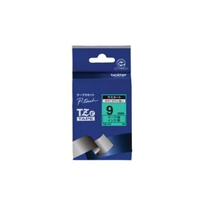 （まとめ買い）ブラザー工業 文字テープ TZe-721緑に黒文字 9mm 【×3セット】