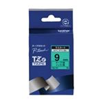 （まとめ買い）ブラザー工業 文字テープ TZe-721緑に黒文字 9mm 【×3セット】