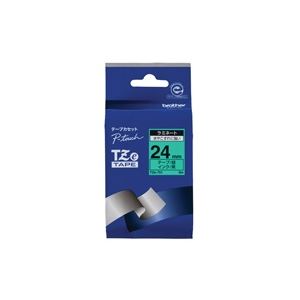 （まとめ買い）ブラザー工業 文字テープ TZe-751緑に黒文字 24mm 【×3セット】