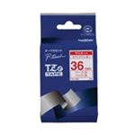 （まとめ買い）ブラザー工業 文字テープ TZe-262白に赤文字 36mm 【×2セット】