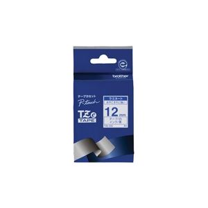 （まとめ買い）ブラザー工業 文字テープ TZe-233白に青文字 12mm 【×3セット】