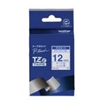 （まとめ買い）ブラザー工業 文字テープ TZe-233白に青文字 12mm 【×3セット】