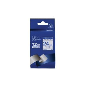 （まとめ買い）ブラザー工業 文字テープ TZe-253白に青文字 24mm 【×3セット】