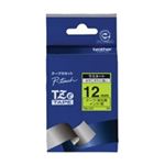 （まとめ買い）ブラザー工業 文字テープ TZe-C31蛍光黄に黒文字 12mm 【×3セット】