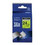 （まとめ買い）ブラザー工業 文字テープ TZe-C51蛍光黄に黒文字 24mm 【×3セット】