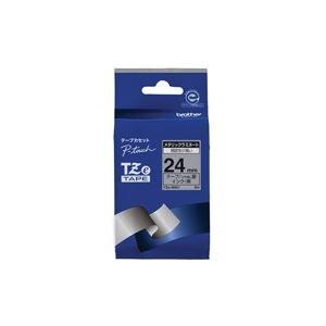 （まとめ買い）ブラザー工業 文字テープ TZe-M951銀に黒文字 24mm 【×2セット】