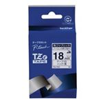 （まとめ買い）ブラザー工業 布テープ TZe-FA4白に青文字 18mm 【×3セット】