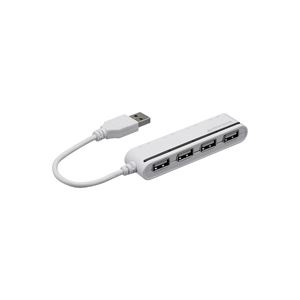 （まとめ買い）グリーンハウス USBハブ GH-UH204SBW ホワイト 【×3セット】