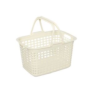 （まとめ買い）アイリスオーヤマ ランドリーバスケット LB-M（アイボリー） 【×50セット】